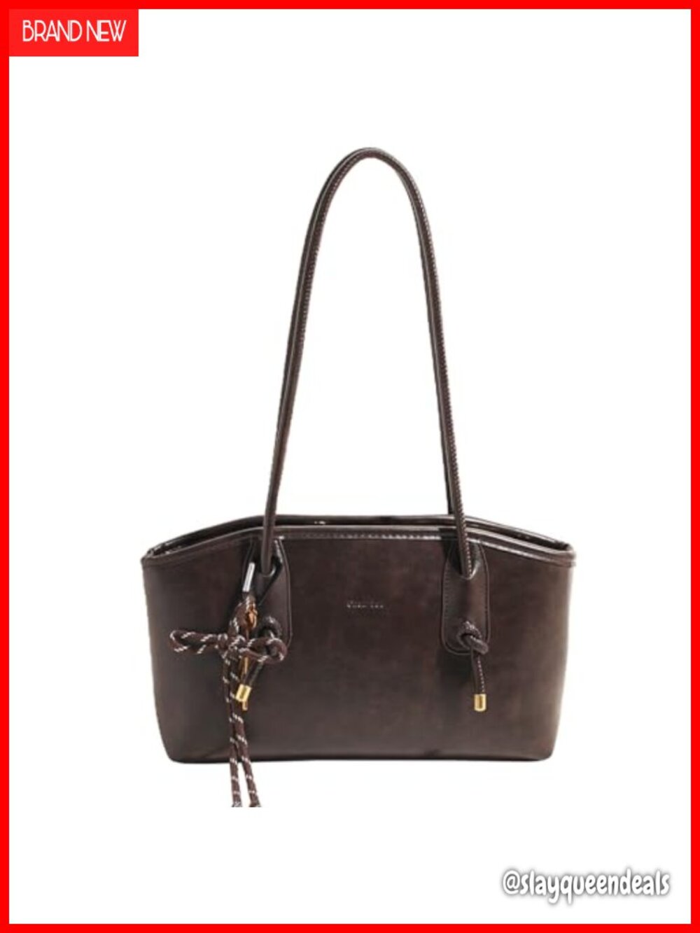 Faux Leather Vintage Shoulder Bag with Keychain, Hobo Purse for Women